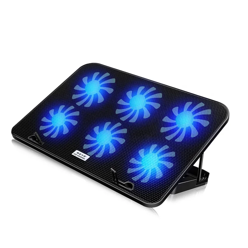 Охлаждающая подставка для ноутбука 6 вентиляторов Usb-порт