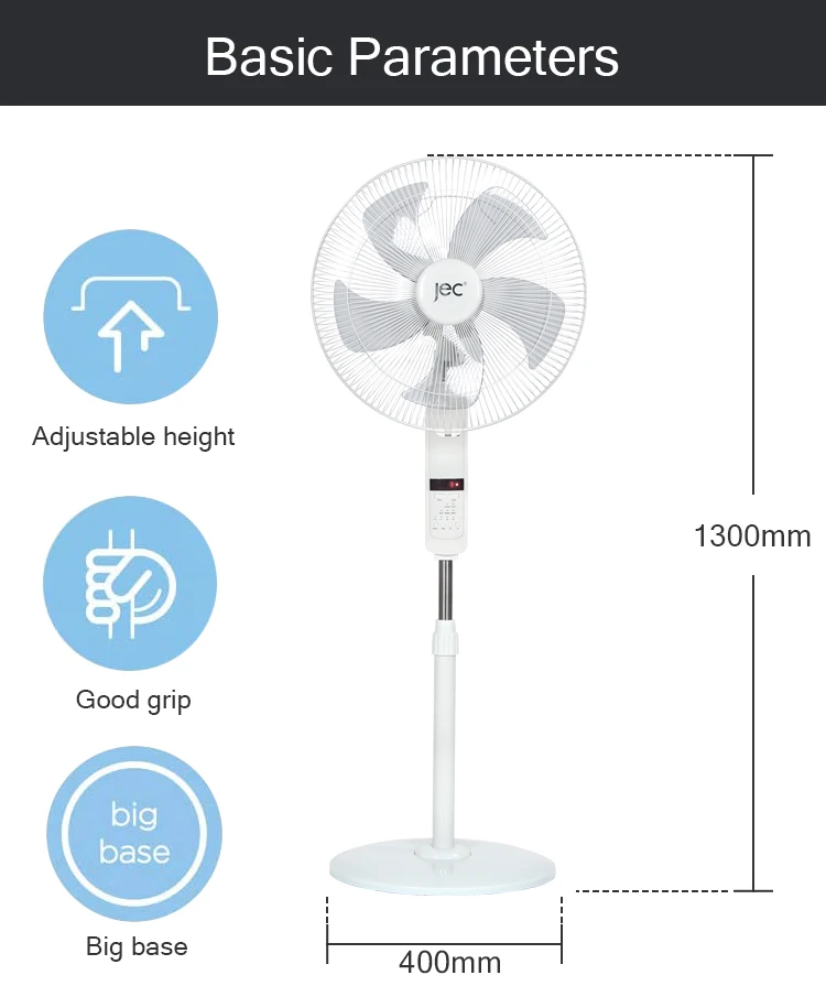 OEM/ODM/ Customize service led light 16 inch stand fan with remote control