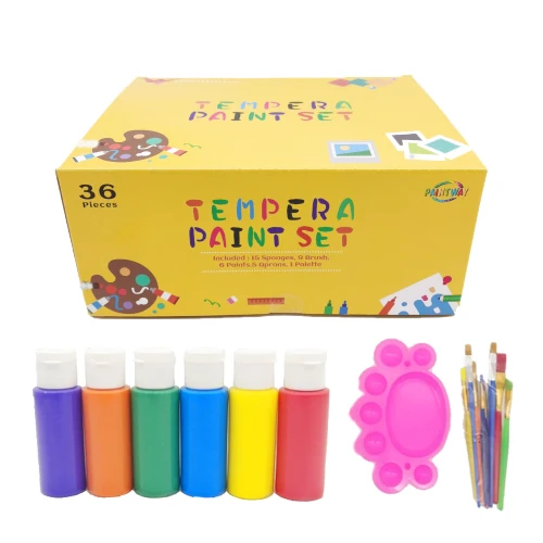 Tempera Paint Non Toxic Washable Stationery Set Tempera colors Craft kits for Kids and Adults Art Sets