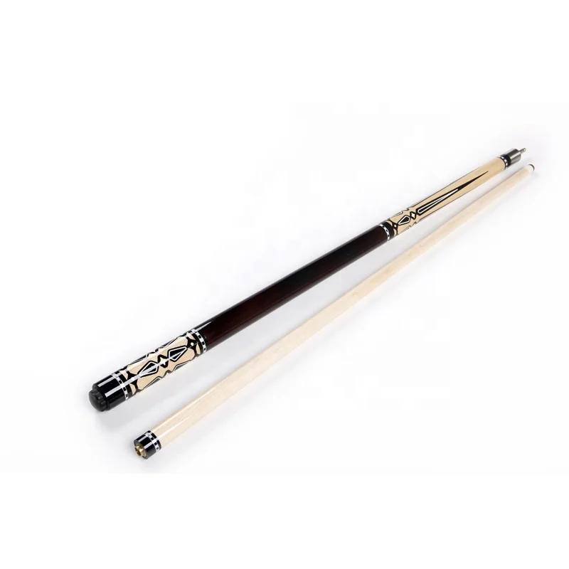 Black Maple Wood 1/2 Billiard Pool Stainless Fast Joint 12MM Snooker Cue Stick