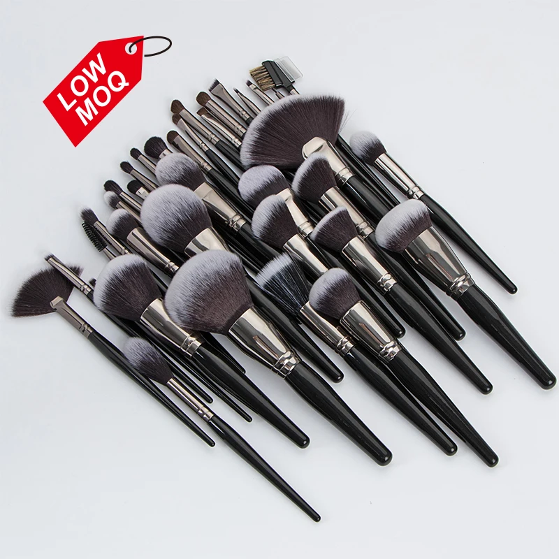 Wholesale 36pcs Black High Quality Make Up Brushes Custom Vegan Makeup Brush Good And Professional Custom Make Up Brush