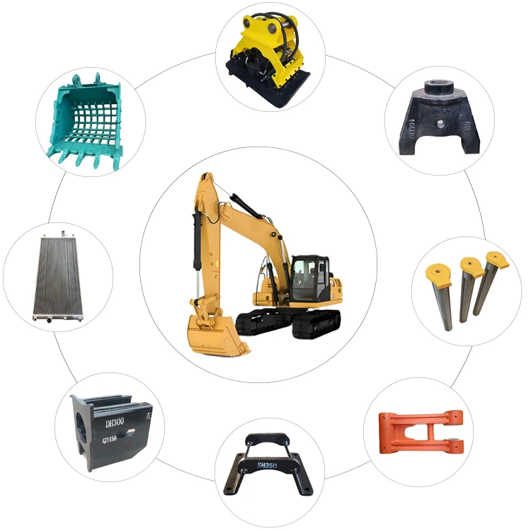 Custom Excavator Rotating Bucket tilt rotating quick hitch Excavator Bucket Material Grab Bucket