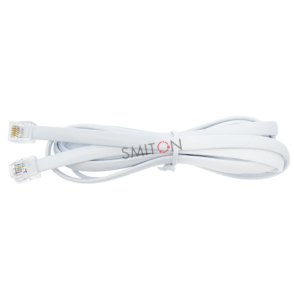 1m 2M Flat Rj12 6P6C Telephone Cable for Landline