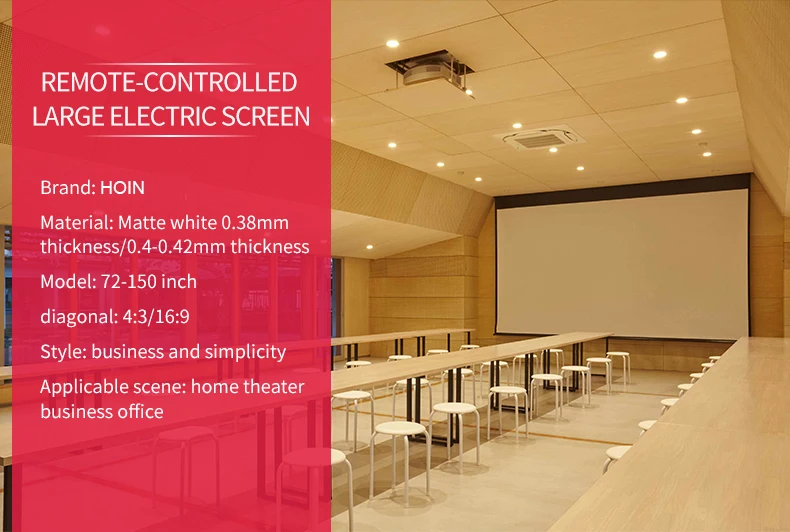 120 Inch Popular High Definition Large Outdoor Home Cinema Electric Pull Floor Projector Screen