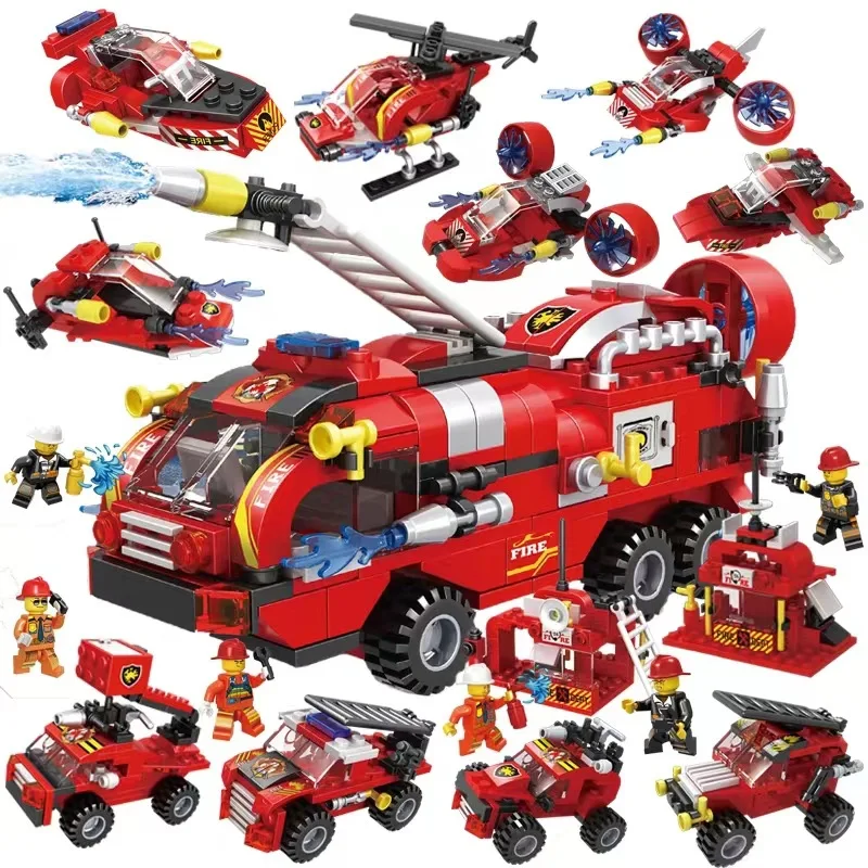 Z431 Latest design Compatible with small box puzzle building block toys fire tanks military warships navigation children puzzle