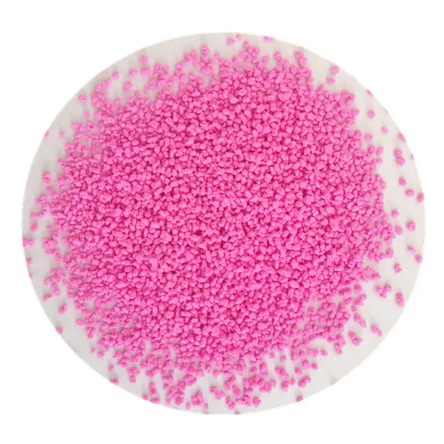 Pink color speckles used as washing powder ornament