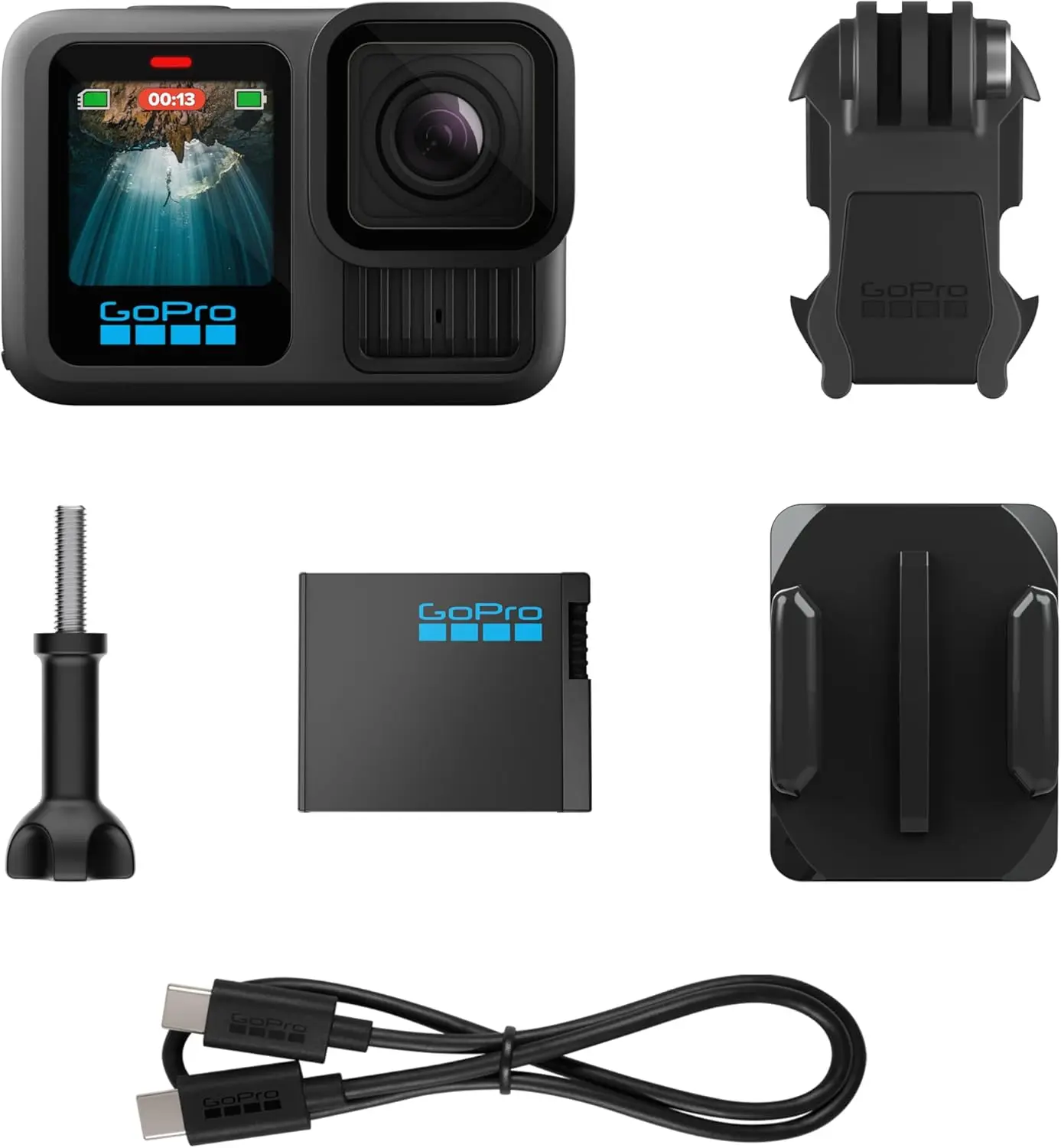 Go Pro HERO13 Black Waterproof Action Camera with 5.3K60 Video 27MP Photo + Compatability with HB-Series Lenses