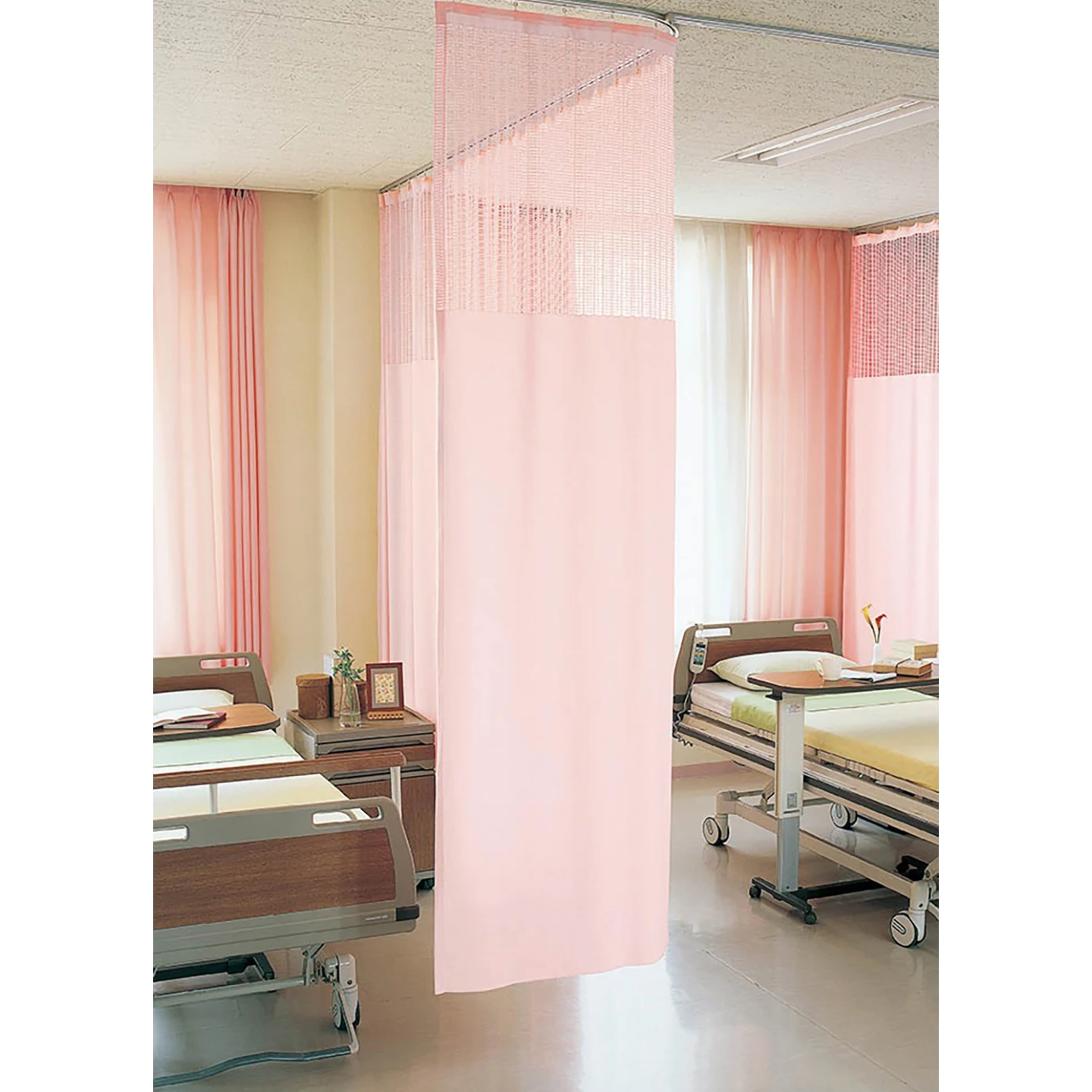 Stain prevention medical mesh curtain fabric screen hospital bed curtain