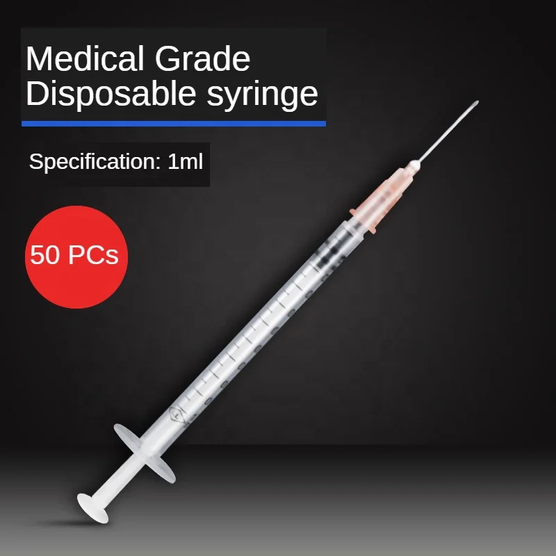 Disposable Sterile Injection 1cc 2.5ml 5ml 10ml 20ml 50ml Medical Plastic Syringes With Needle