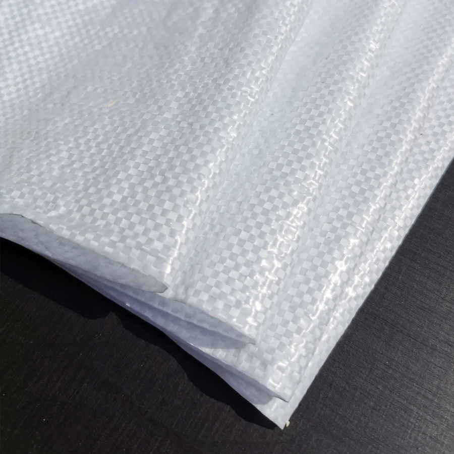 OEM double layer with inner membrane liner sack feed bag thickened waterproof express packing bag white plastic woven bag