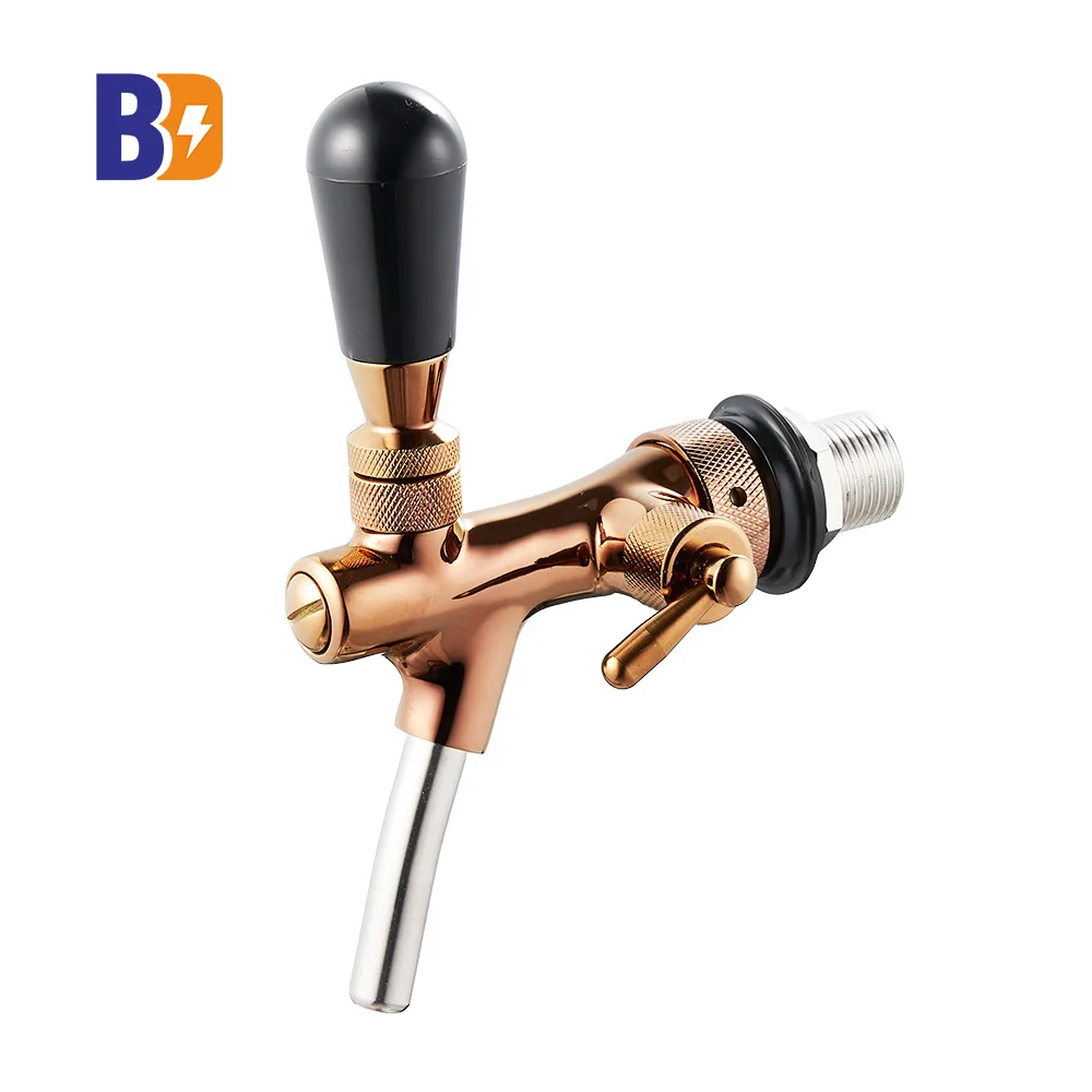 Hot Selling Rose Gold Beer Faucet With Adjustable Valve Beer Tap for Bars and Home Brew