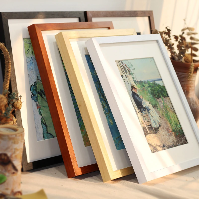 Wholesale Cheap A0 A1 A2 A3 A4 A5 5x7 11x14 24x36 Inches  Wooden Painting Frame Home Decoration Modern Picture Frame