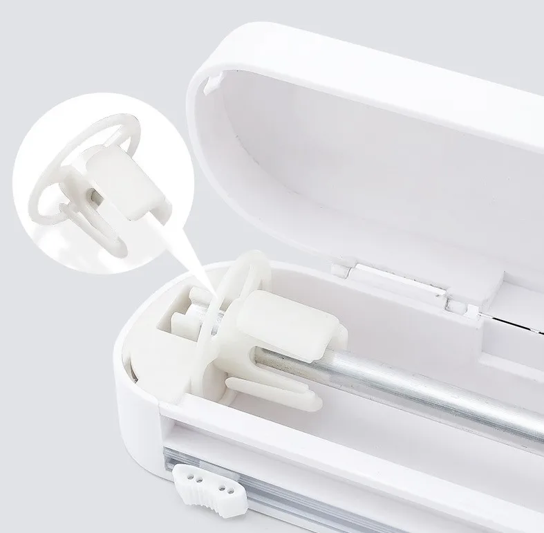 Plastic Food Wrap Dispenser with Slide Cutter Wall Mounted Tin Foil Cutter Kitchen Table Top Refillable Cling Film Dispenser Box