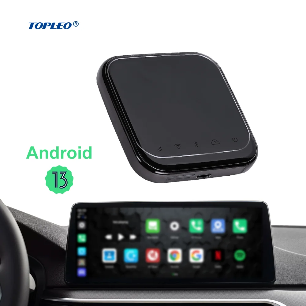 Topleo Carplay Android 11 мультимедийная ТВ-приставка HD онлайн Беспроводная Автоматическая смарт-приставка mini ai carplay android Box