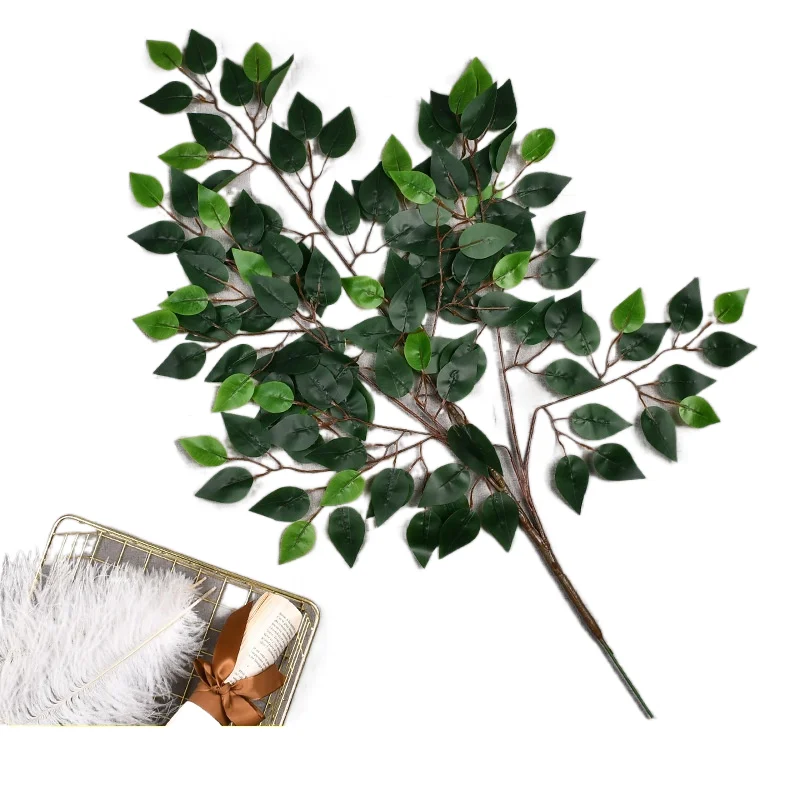 Natural Realism Artificial Banyan Tree Leaves Home Decoration Wedding Landscaping