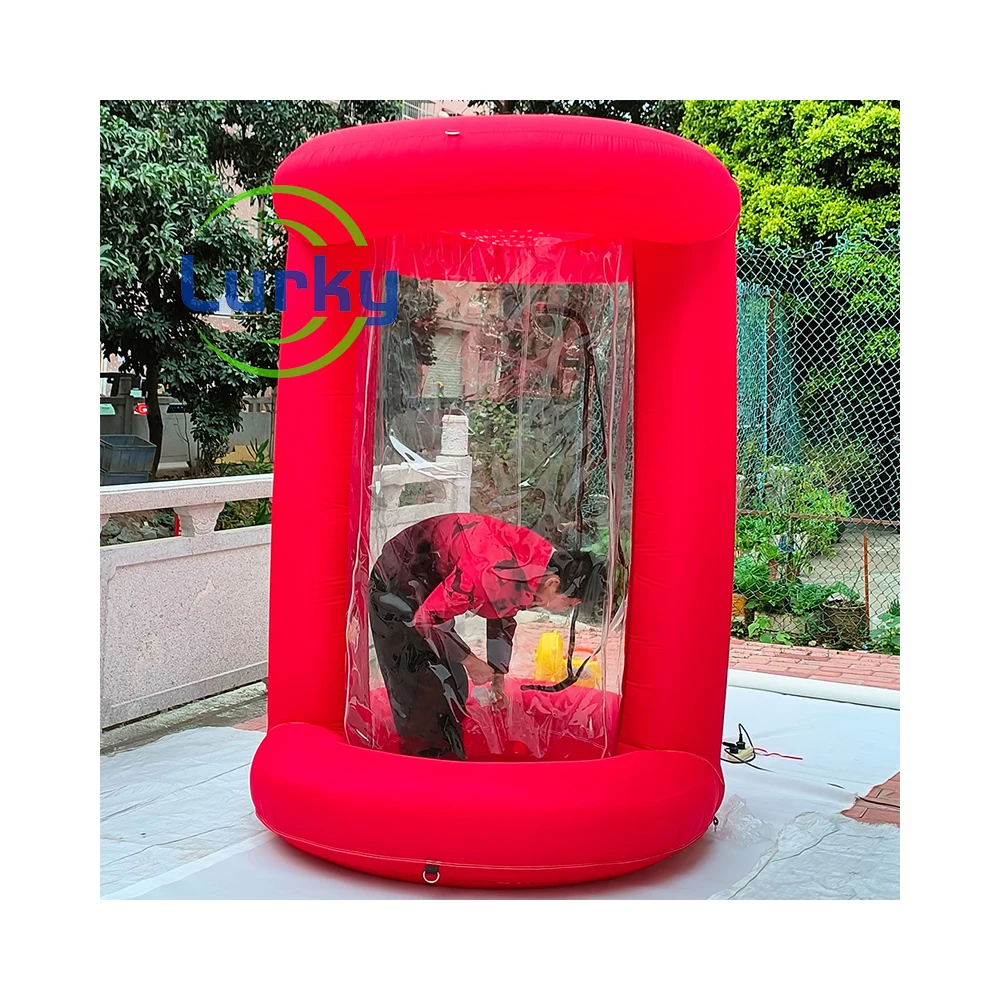 Hot Sale Inflatable Cash Machine Money Catching Grab Booth Cube Money Flying Booth Game