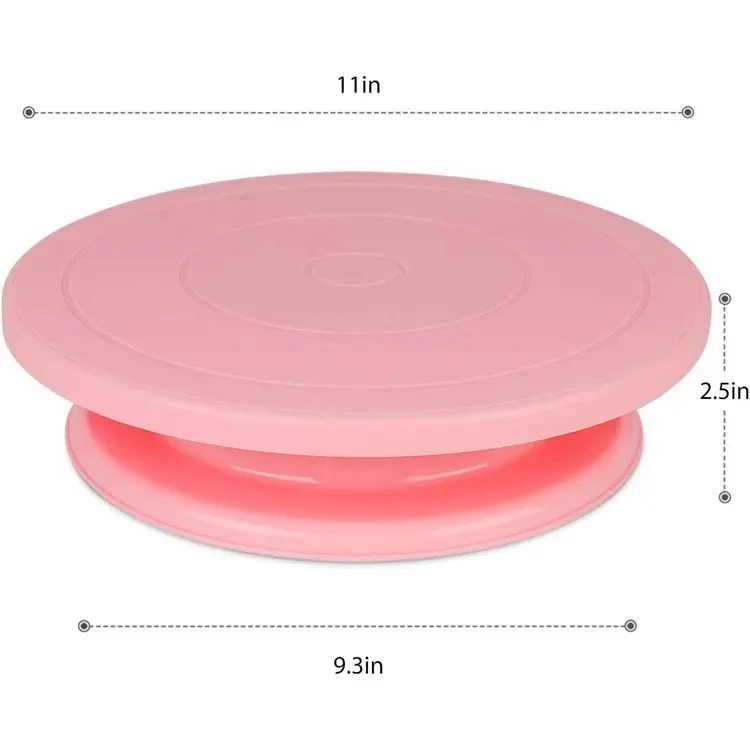 Plastic Cake turntable Kitchen Baking Tools set Decoration Accessories Stand DIY Mold Rotating Stable Anti-skid Round Cake Table