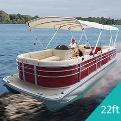 28ft 300HP Tritoon Pontoon Boat With Bathroom For Sale