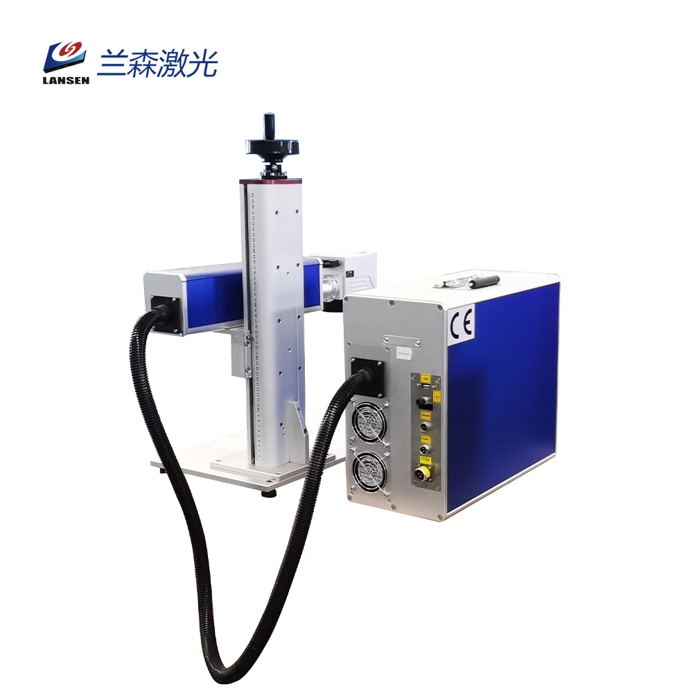 Mini stainless steel nameplate Trophy fiber laser engraving marking machines for metal nonmetal logo prining cutting