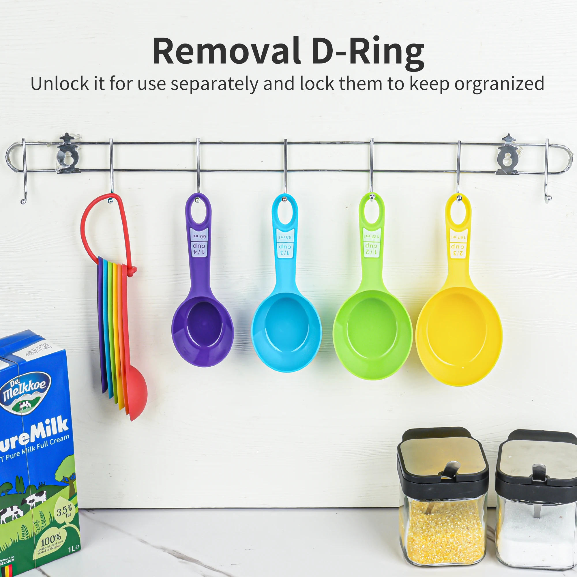 Eco Friendly 12 Pcs Plastic Colorful Measuring Cups And Spoons Set For Kitchen Backing Tool