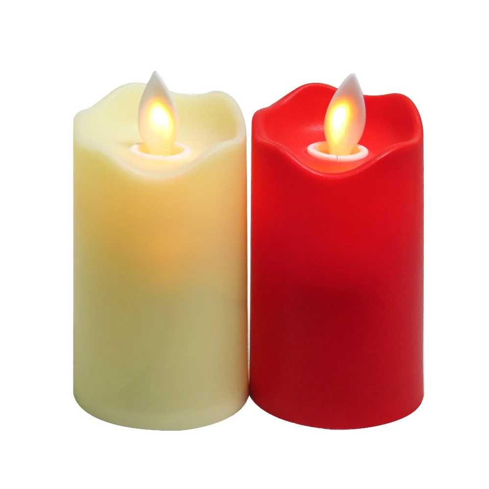 Dancing Flame Battery Operated Flickering Electric Flameless LED votive Pillar Candles