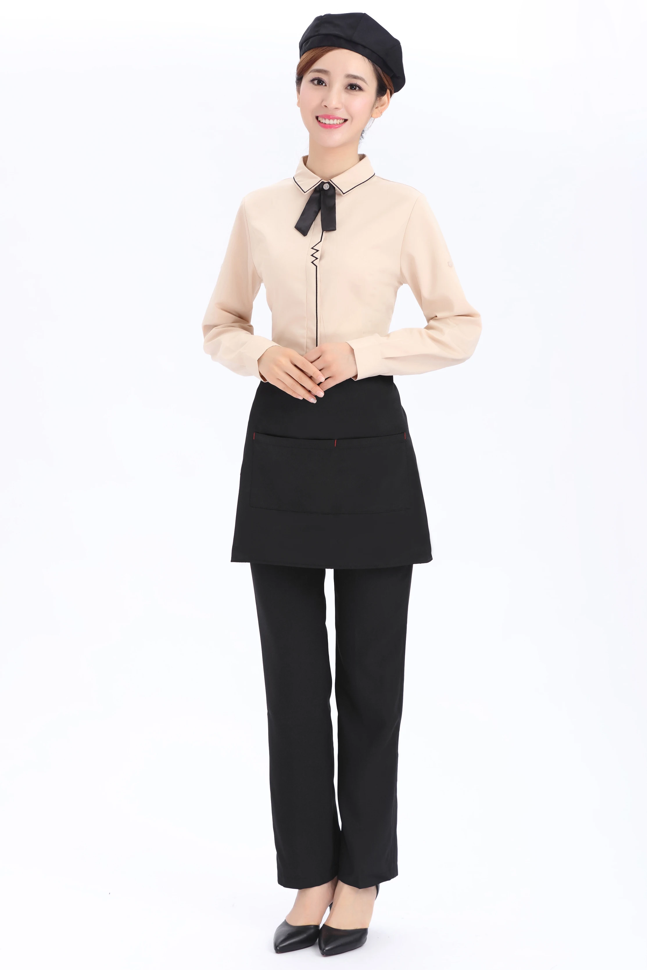 Long and Short Sleeve Restaurant Chef Kitchen Uniform Waiter Uniform Fabric Designs Chef Uniform