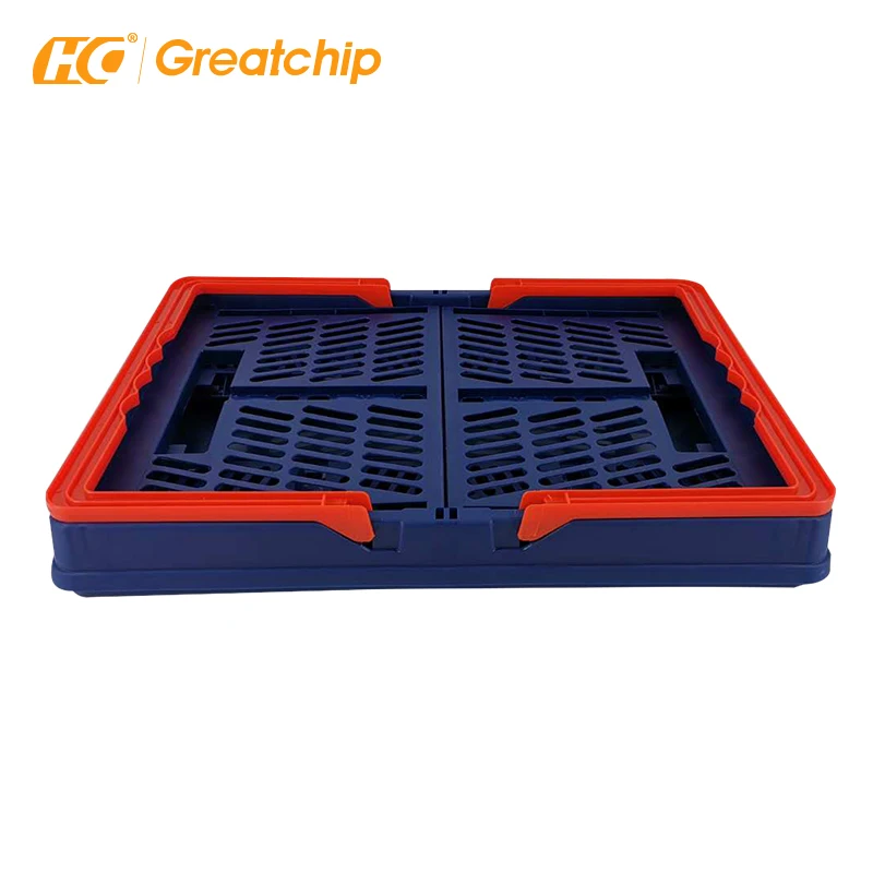 Supermarket Foldable shopping basket market shopping plastic Folding portable basket