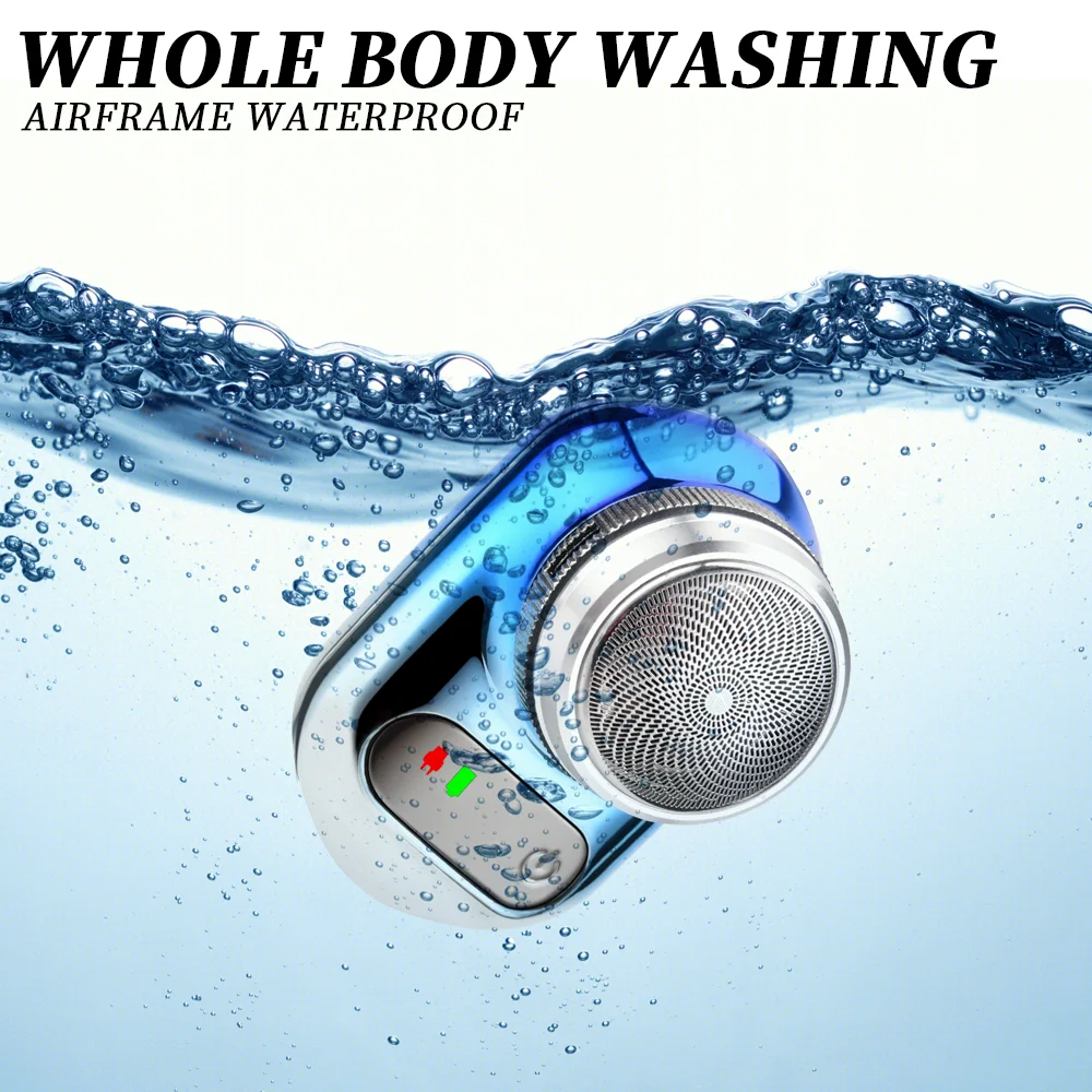 Mini Electric Travel Shaver for Men Pocket Size Washable Rechargeable Portable Painless Cordless Trimmer Face Beard Razor Male