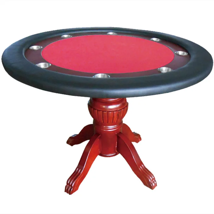 Cheap Gambling Poker Table Round Casino Poker Table Wooden Leg Oval Table for Sale 8 players