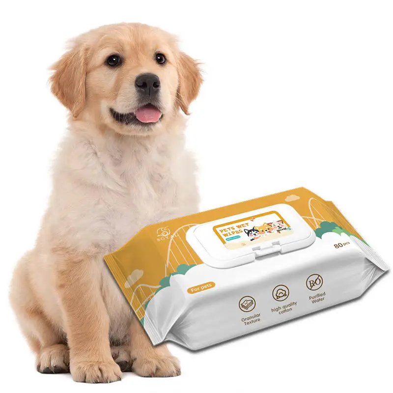 Maychan Skin-friendly Thickened Household Pet Cleaning Tissue Dog Puppy Wet Wipe