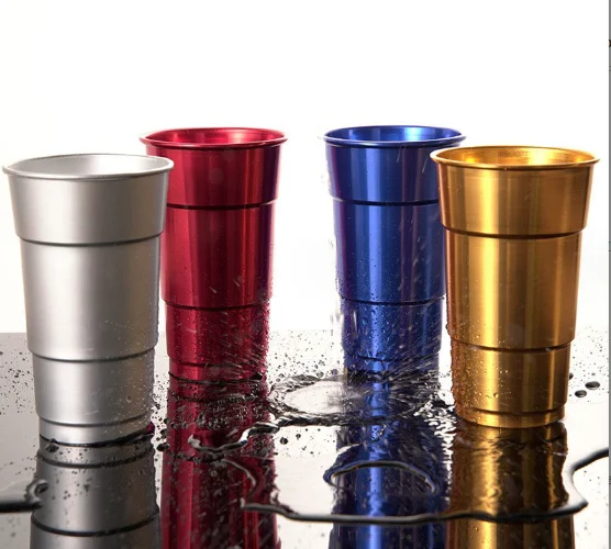 Alumina Cup Cold Drink Cup Drawing Printing logo Outdoor camping curling food-grade aluminum cup