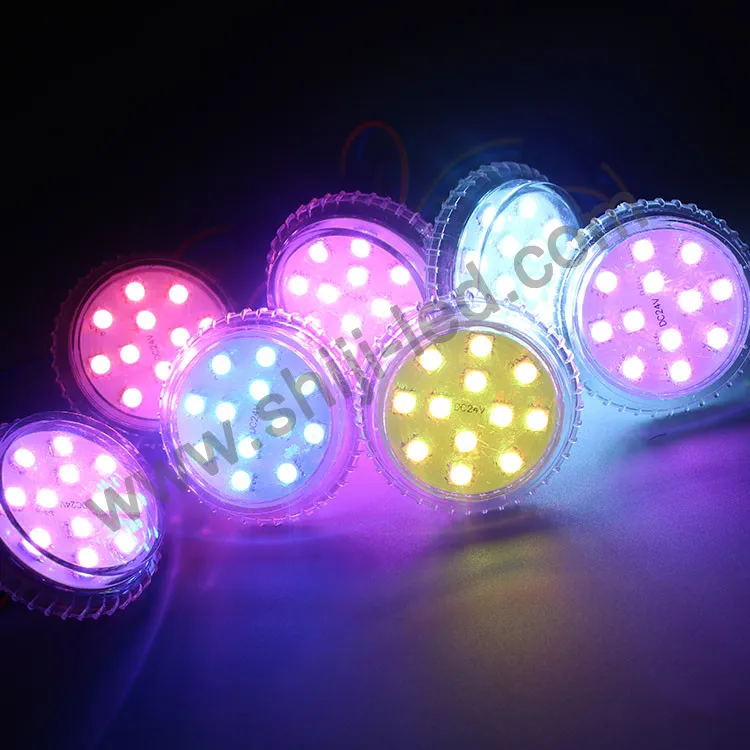  Светодиодный пиксельный светильник DC24V smd 5050 rgb для аттракционов 50 мм 12