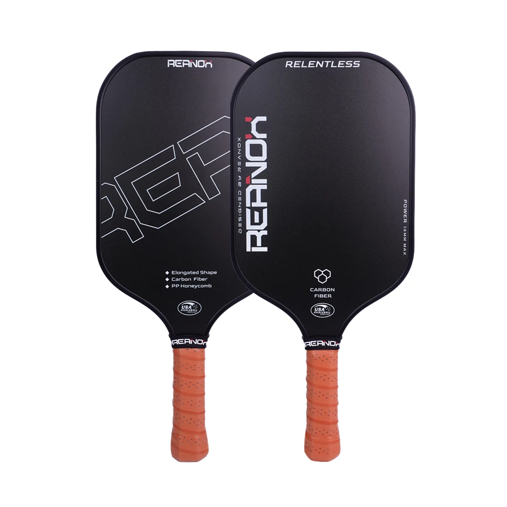 REANOX New Carbon fibre pickleball paddle PP honeycomb core Elongated Handle Lightweight and durable USAPA compliant Racket