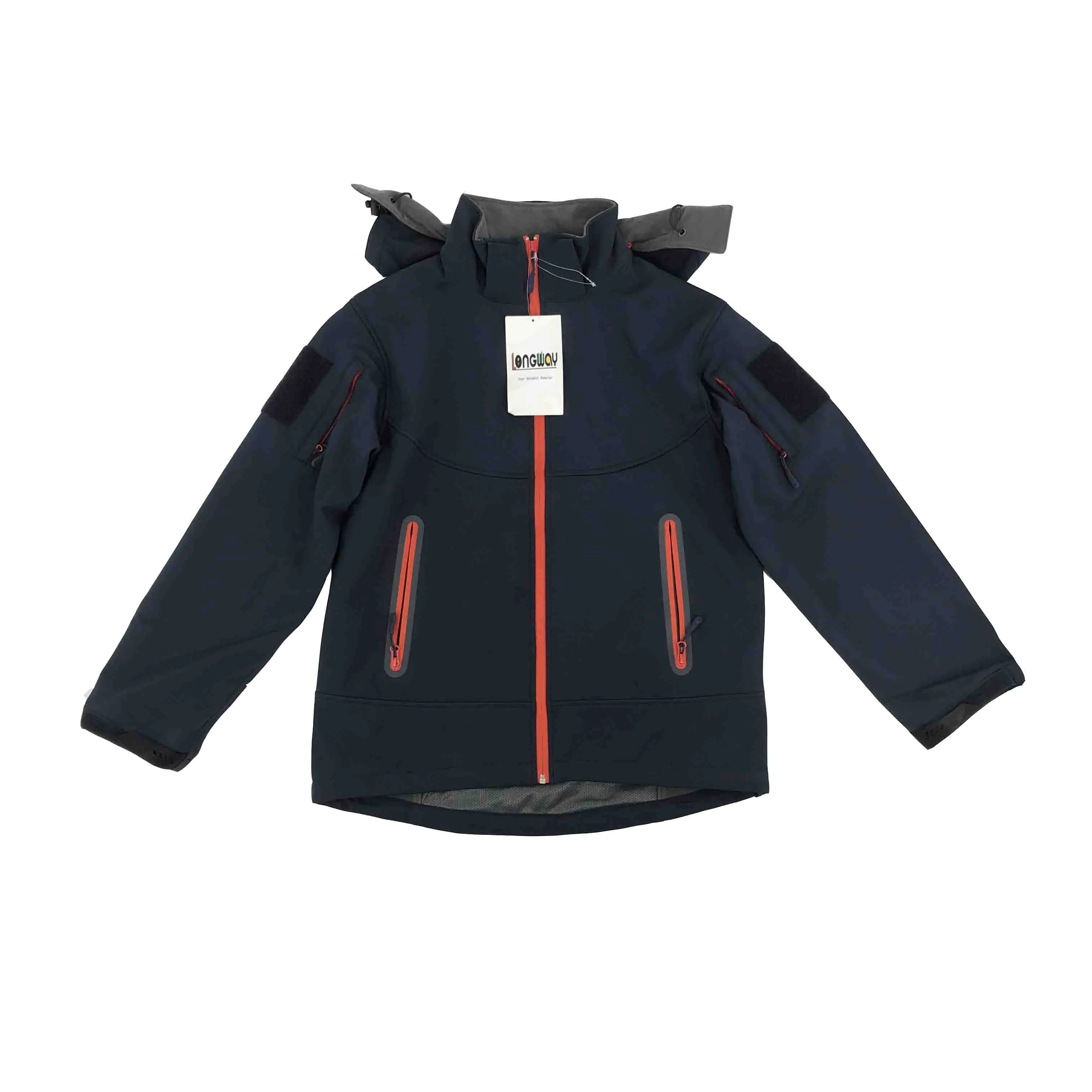 Весенняя женская куртка OEM softshell из полиэстера и флиса, водонепроницаемая легкая куртка со съемным капюшоном