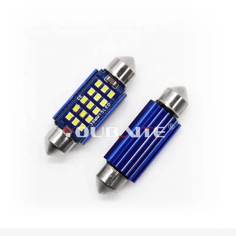 High Brightness Car Interior Light Bulbs / Car Interior Dome Led Lights 12V Festoon 2016-12smd Canbus Reading Light