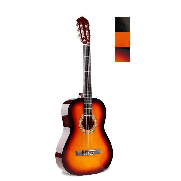 China guitar wholesale classic Linden body Guitar 4/4 basswood classical guitar 1/2 available