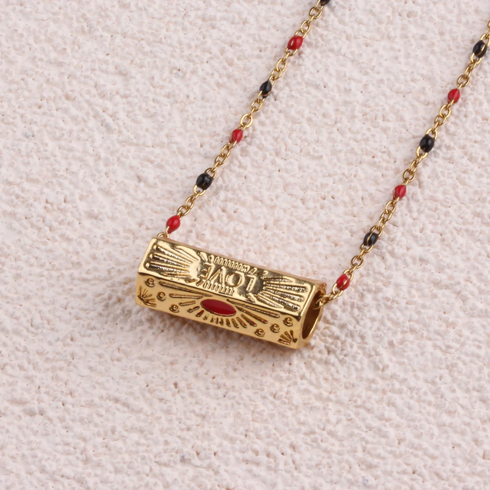 Boho Fashion Jewelry Necklace Pendant Trendy Turkish Enamel Neck Chain Evil Eyes Necklace for Women