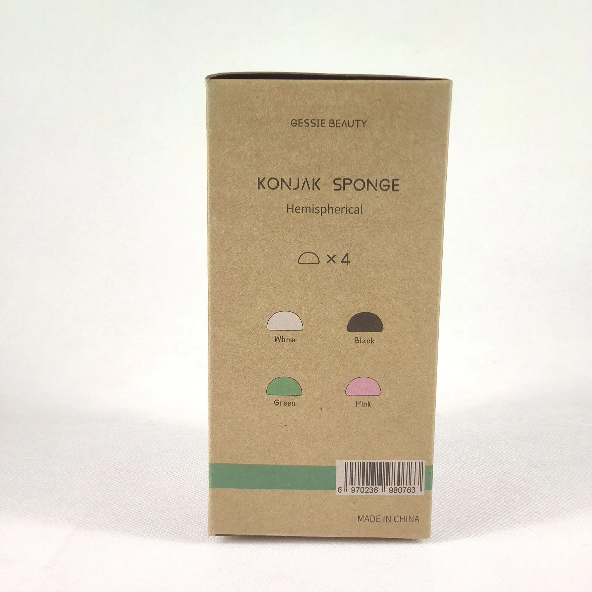 2Pack 4Pack 100% Natural Facial Exfoliating Skin Care Private Label Organic Konjac Sponge With Box