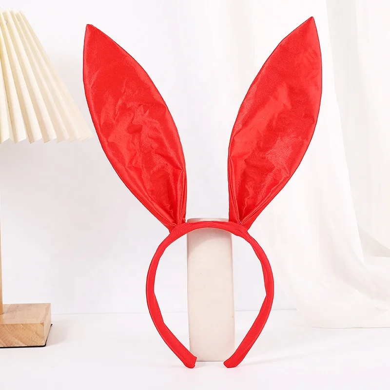 New Black Big Bunny Ears Headband Easter Halloween Party Costume Accessories Easter Nightclub Sweet Sexy Rabbit Ear Hair