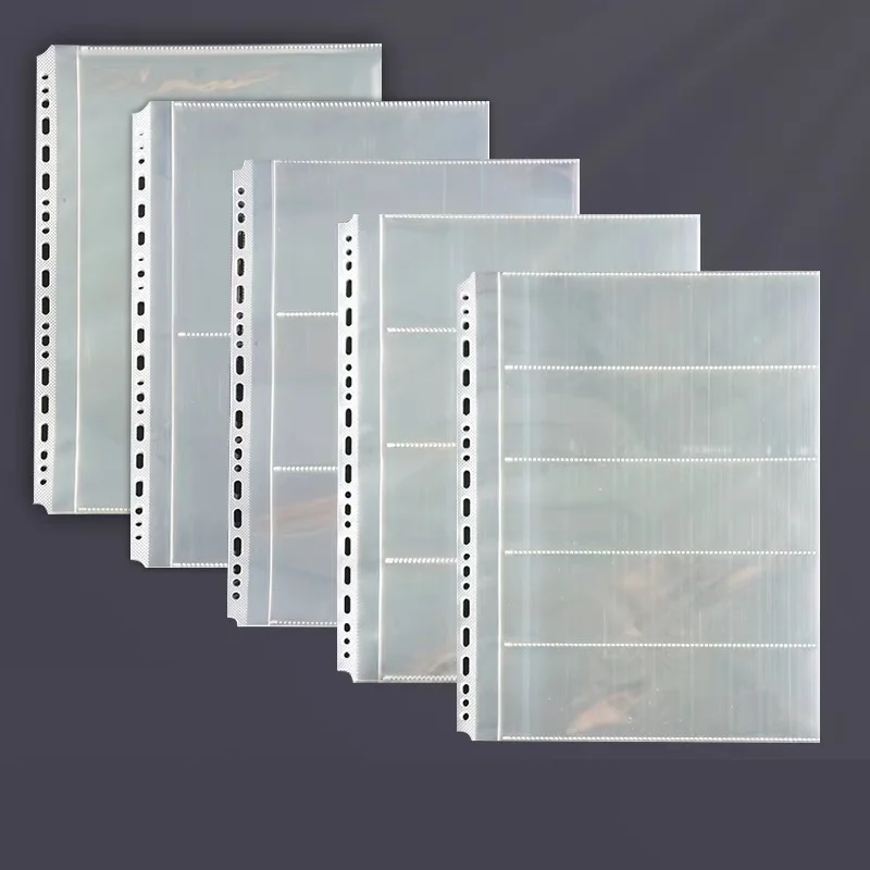 Cash Collecting Album Refill Page Binder Transparent Inner Pages A4 Photo Albums Collection Holders Sleeves For Stickers