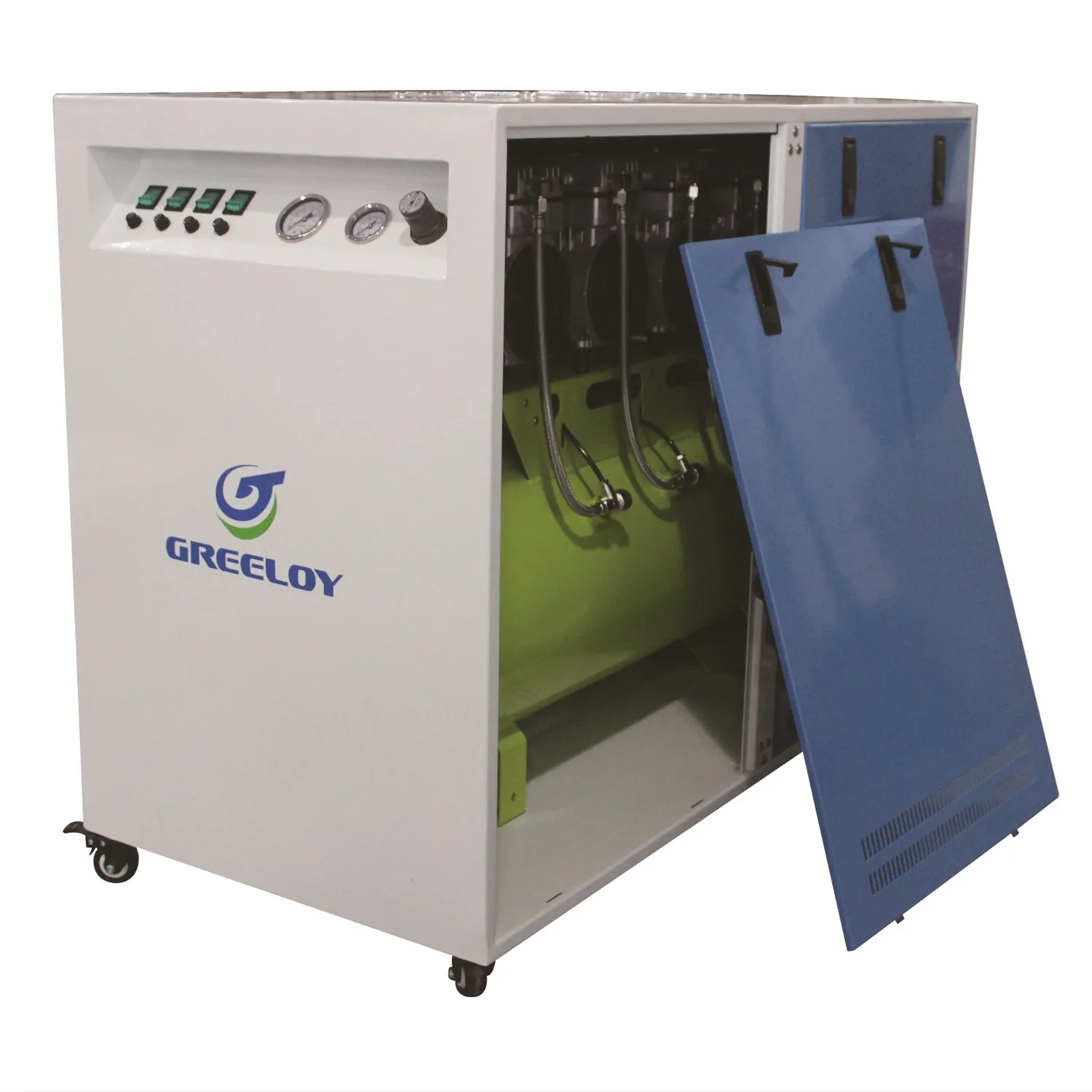 Greeloy food grade Portable Piston Silent Oil Free Air Compressor for Dental