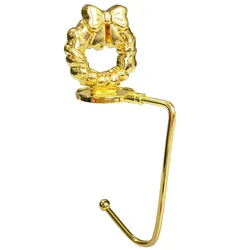 Hot selling Christmas sock hooks metal fireplace sock pendants snowflake Christmas hooks factory stock direct sales