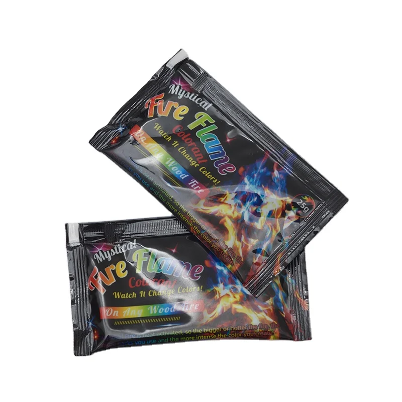10g 15g 25g Mystical Flame Colorant  powder Vibrant Magic Fire color changer packets Long-lasting Pulsating For Outdoor Bonfire