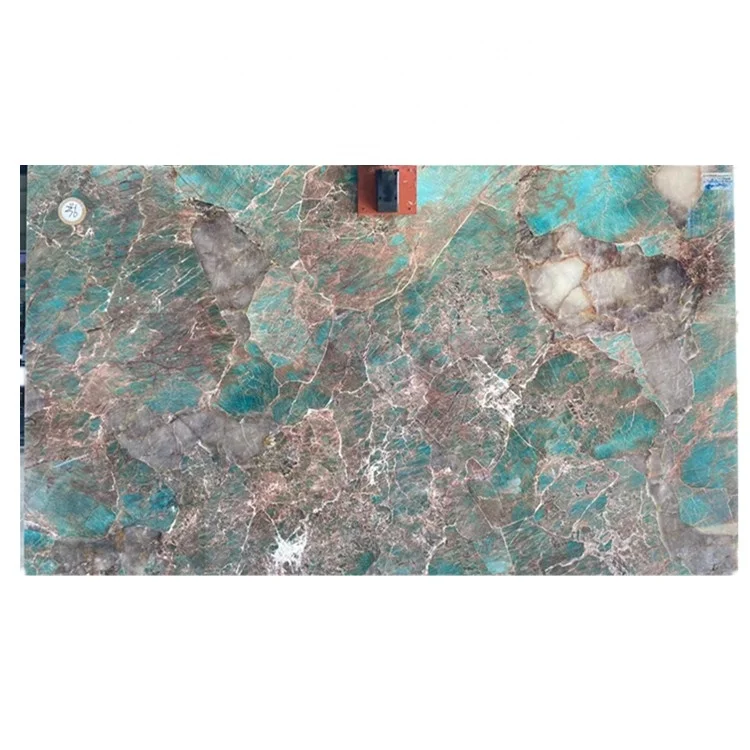 Luxury exotic green Amazonite turquoise granite slab for hotel decoration