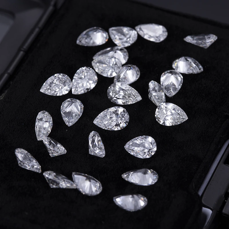 Messi Gems Melee Size DEF VS Pear Cut 2x3-4x6mm Lab Grown Diamond
