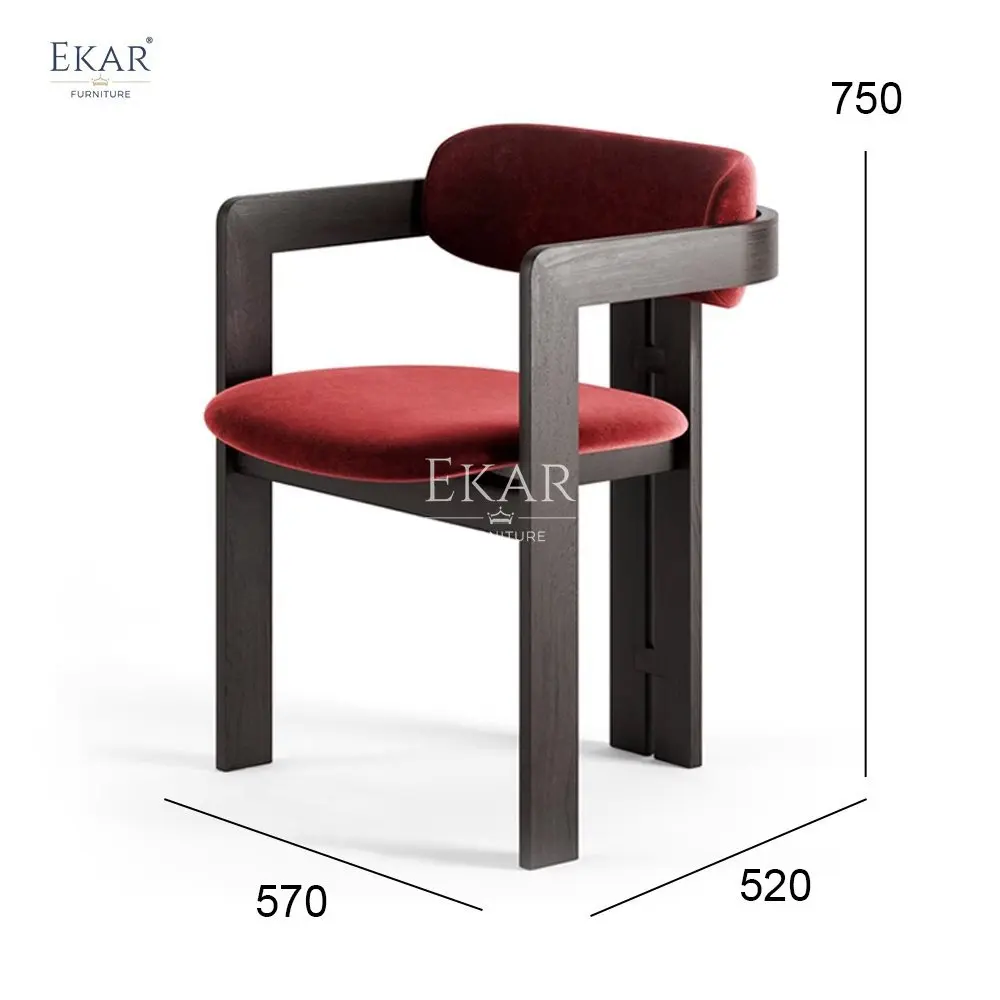 Modern White Waxwood Smoke Finish Dining Chair Imported Leather with Scratch-Resistant Open Paint Frame Armrests for School Use