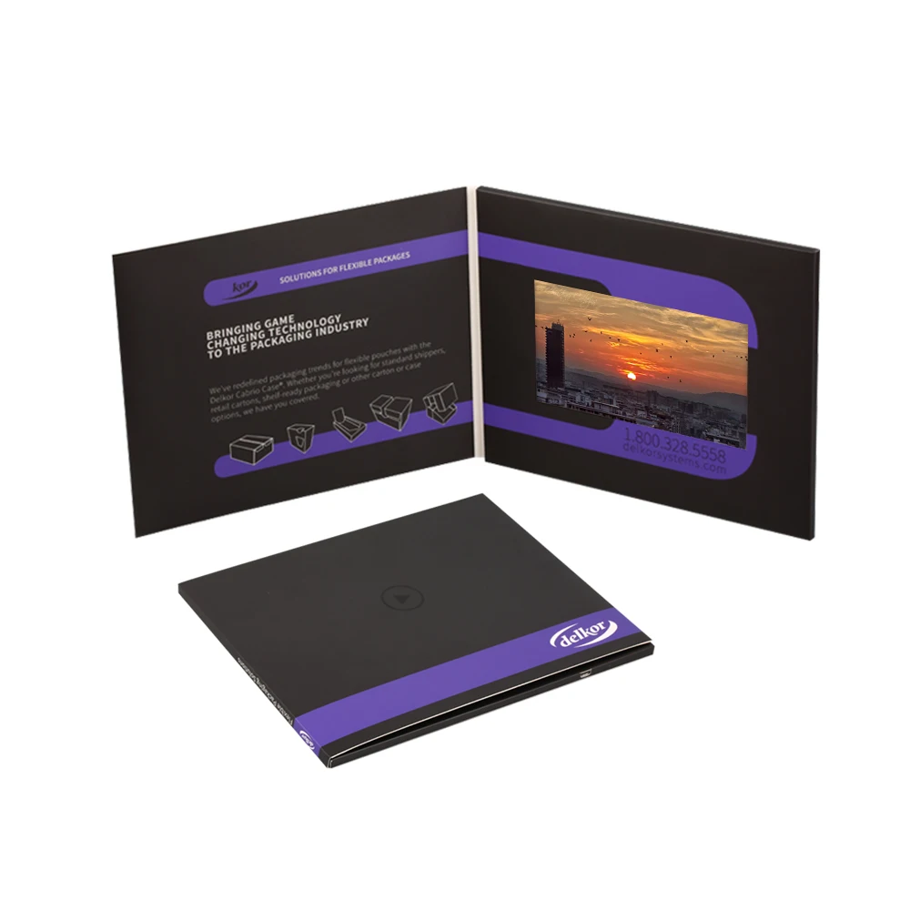 magnet switch control display video brochure 2.4 blank greeting video card