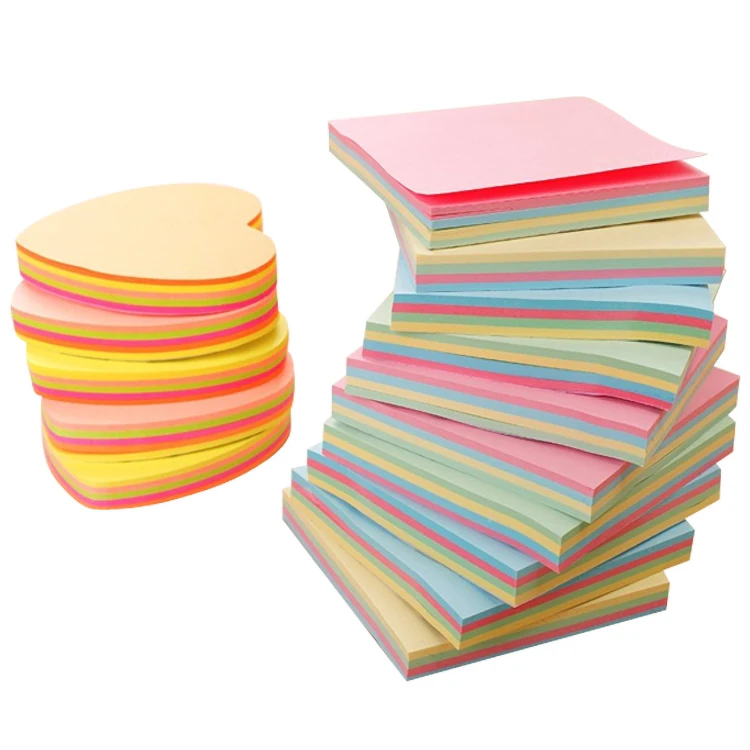 Custom Shape 3D Paper Memo Pad Round  color notepad Logo Sticky Notes