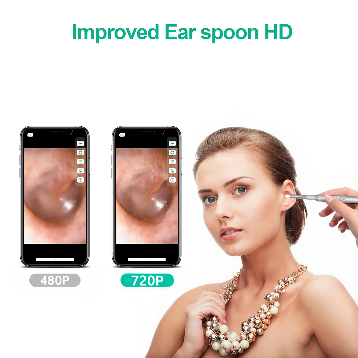 Inskam203 3.9mm 720P 3 in 1 Usb Ear Cleaner Camera Wax Remover Vacuum