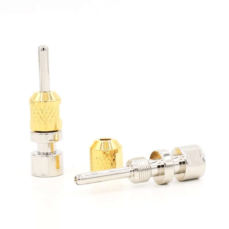High performance single Banana plug Rhodium plated 4mm cable terminator hole